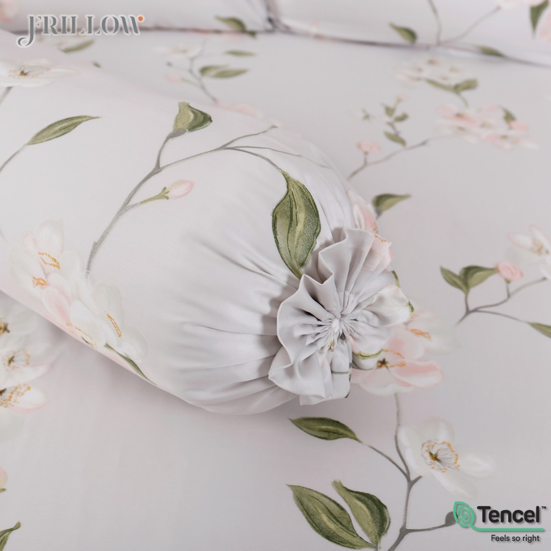 FRILLOW ชุดผ้าปูที่นอน TENCEL™ 1180TC 5 ฟุต (5 ชิ้น) สี LADY BLOOM_8